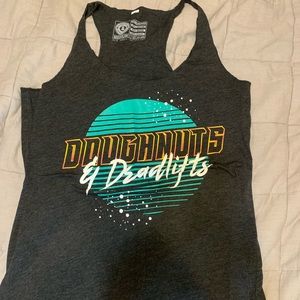 Doughnuts and Deadlifts workout tank